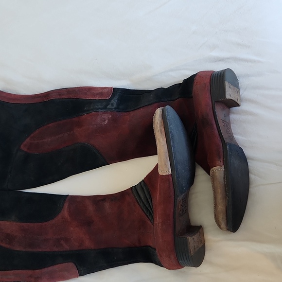 Hand crafted Cnc Costume National over the Knee Boots suede - Picture 6 of 6